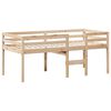 vidaXL Hochbett mit Dach 90x190 cm Massivholz Kiefer