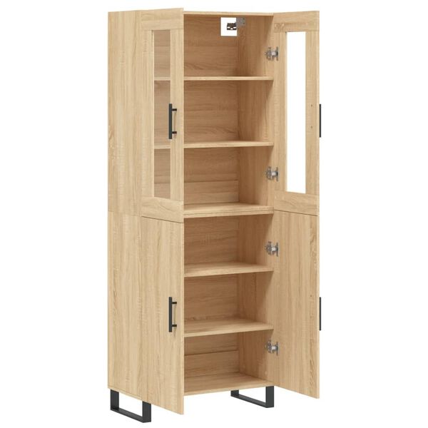 vidaXL Highboard Sonoma-Eiche 69,5x34x180 cm Holzwerkstoff