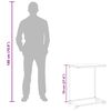 vidaXL Beistelltisch mit Rollen Schwarz 55x35x70 cm Holzwerkstoff