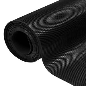 vidaXL Bodenbelag Schwarz 1,5 x 4 m Gummi