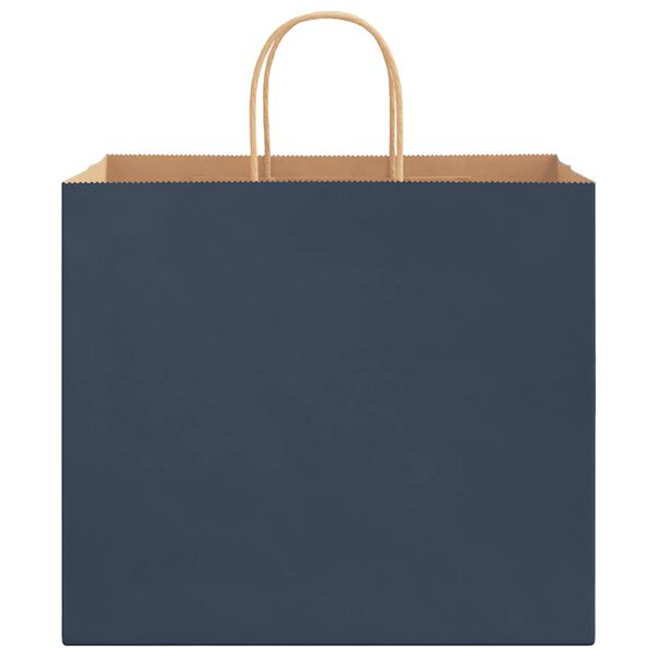 vidaXL Papiertragetaschen 250 Stk. mit Henkeln Blau 32x22x28 cm
