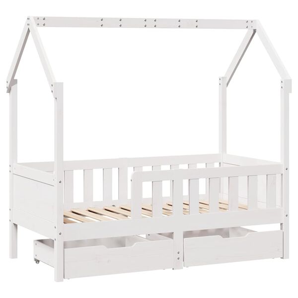 vidaXL Kinderbett mit Schubladen 80x170 cm Massivholz Kiefer