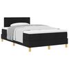 vidaXL Boxspringbett mit Kissen Schwarz 120 x 190 cm Stoff