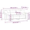 vidaXL 3-Sitzer-Sofa mit Kissen Schwarz 180 cm Kunstleder