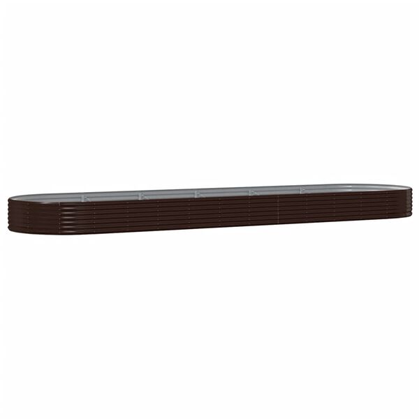 vidaXL Hochbeet Verzinkter Stahl 523x140x36 cm Braun
