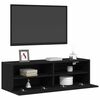 vidaXL TV-Wandschrank 2 pcs Schwarz Eichen-Optik 100 x 30 x 30 cm