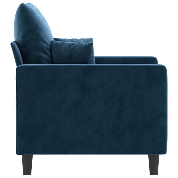 vidaXL Sessel Blau 60 cm Samt