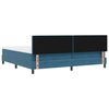 vidaXL LED Boxspringbett mit Matratze Dunkelblau 200 x 200 cm Samt