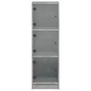 vidaXL Highboard mit Glast&uuml;ren Betongrau 35x37x109 cm