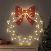 vidaXL Kranz mit 80 LEDs Warmwei&szlig; 92 x 92 x 9,5 cm Acryl