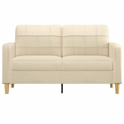 vidaXL 2-Sitzer-Sofa Creme 140 cm Stoff