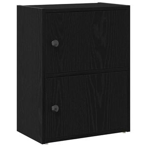vidaXL B&uuml;cherregal Schwarz Eichen-Optik 40x24x52 cm Holzwerkstoff
