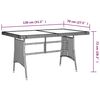 vidaXL 7-tlg. Garten-Essgruppe Poly Rattan Schwarz