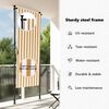 vidaXL Au&szlig;enrollo Orange und Wei&szlig; 100x270 cm Stoff und Stahl