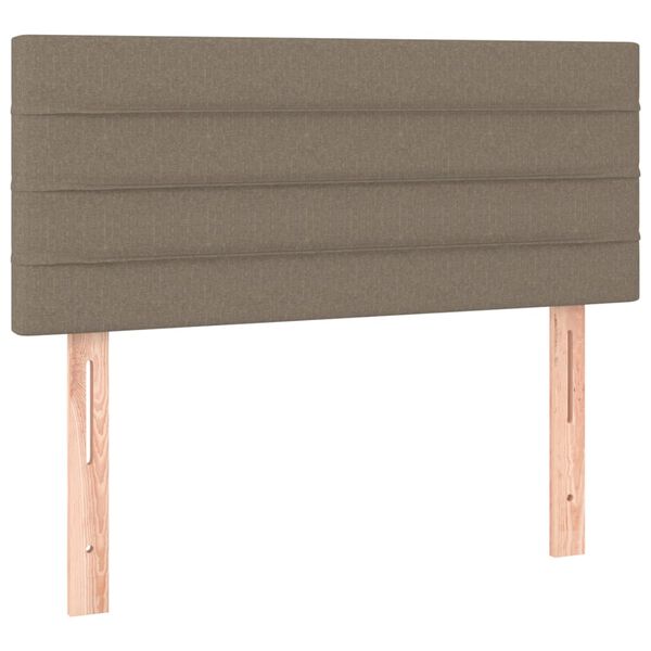 vidaXL LED Kopfteil Taupe 90x5x78/88 cm Stoff