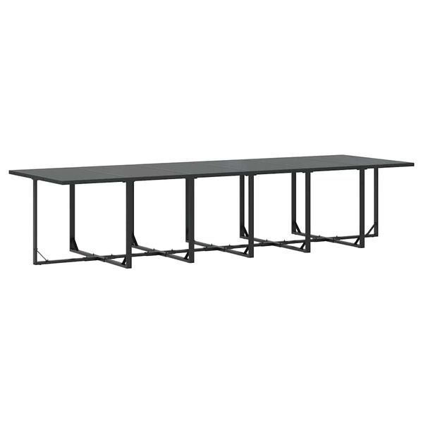 vidaXL Garten Essgruppe 13 pcs Schwarz Stahl