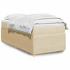 vidaXL Boxspringbett mit Matratze Creme 90x190 cm Stoff