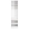 vidaXL Kleiderschrank Hochglanz-Wei&szlig; 50x50x200 cm Holzwerkstoff