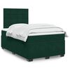 vidaXL Boxspringbett mit Matratze Dunkelgr&uuml;n 120x200 cm Samt