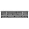 vidaXL Wandmontierter Kleiderst&auml;nder Grau Sonoma 100 x 16 x 26 cm