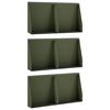 vidaXL St&uuml;tzmauer 6 stk. 40 x 12 x 30 cm Stahl Olivgr&uuml;n