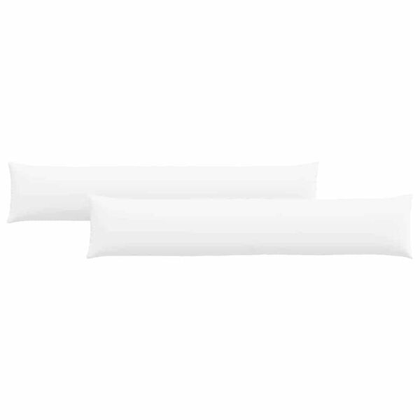 vidaXL Sofakissen 2 pcs Wei&szlig; 200 x 40 cm Stoff
