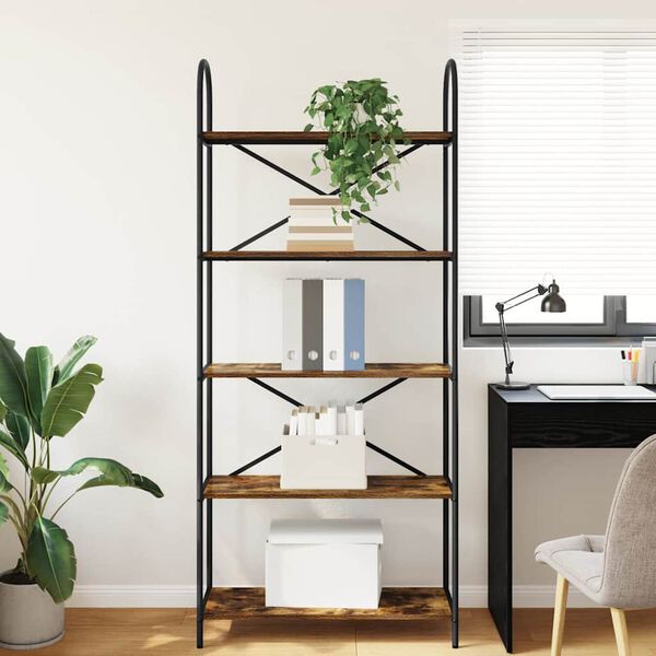vidaXL B&uuml;cherregal Ger&auml;ucherte Eiche 80 x 30 x 183 cm Holzwerkstoff