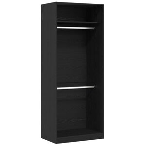 vidaXL Kleiderschrank Schwarz Eichen-Optik 80 x 50 x 200 cm