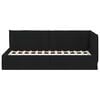 vidaXL Eckbettgestell mit Kopfteil Schwarz 80 x 200 cm Samt