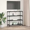 vidaXL B&uuml;cherregal Schwarz Eichen-Optik 100 x 33 x 100 cm