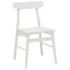 vidaXL Esszimmerstuhl 2 pcs Wei&szlig; 43 x 44,5 x 77 cm Massives Gummiholz