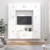 vidaXL 8-tlg. TV-Schrank-Set Wei&szlig; Holzwerkstoff