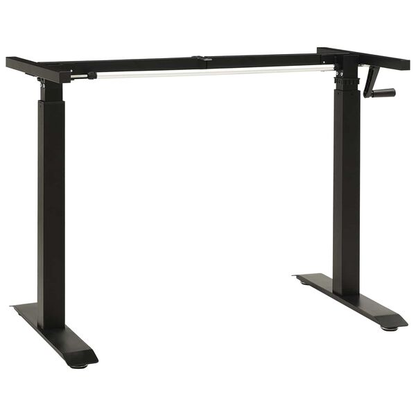 vidaXL Schreibtisch Schwarz und Hellbraun 140 x 60 cm Massivholz Eiche