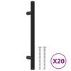 vidaXL M&ouml;belgriffe 20 Stk. Schwarz 128 mm Edelstahl