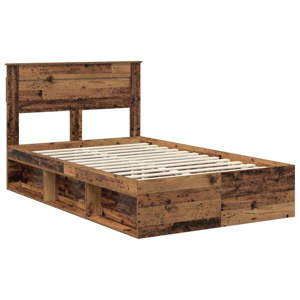 vidaXL Bettrahmen Altholz 120 x 200 cm Massives Kiefernholz