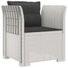 vidaXL 1-Sitzer Sessel mit Kissen Rattan-Look PP Wei&szlig;