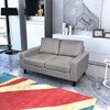 vidaXL Sofa 2-Sitzer Stoff Hellgrau
