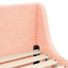 vidaXL Kinderbettgestell mit Kopfteil Rosa 90 x 190 cm Schafstoff