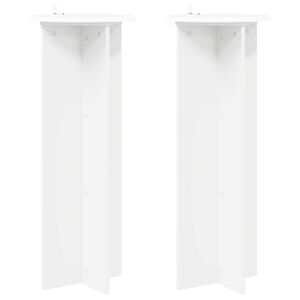 vidaXL Pflanzenst&auml;nder 2 Stk. Wei&szlig; &Oslash;40 x 100 cm Holzwerkstoff