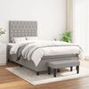 vidaXL Boxspringbett mit Matratze Hellgrau 120x200 cm Stoff