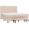 vidaXL Boxspringbett Matratze Cappuccino-Braun 180x200 cm Kunstleder