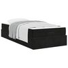 vidaXL Bettgestell mit Matratze mit Matratze 2 pcs Schwarz Samt