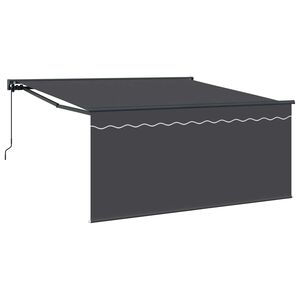 vidaXL Ausziehbare Markise Anthrazit 350 x 250 cm