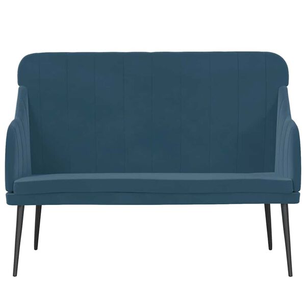 vidaXL Sitzbank Blau 110x76x80 cm Samt