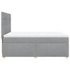 vidaXL Boxspringbett mit Matratze Hellgrau 160x200 cm Stoff