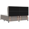vidaXL Boxspringbett mit Matratze Taupe 200 x 200 cm Stoff