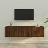 vidaXL 3-tlg. TV-Schrank-Set Braun Eichen-Optik Holzwerkstoff