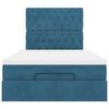vidaXL Ottoman-Bett mit Matratzen Dunkelblau 120x200 cm Samt