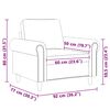 vidaXL Sessel Creme 60 cm Samt