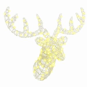 vidaXL Rentierkopf mit 140 LEDs Warmweiß 60 cm Acryl